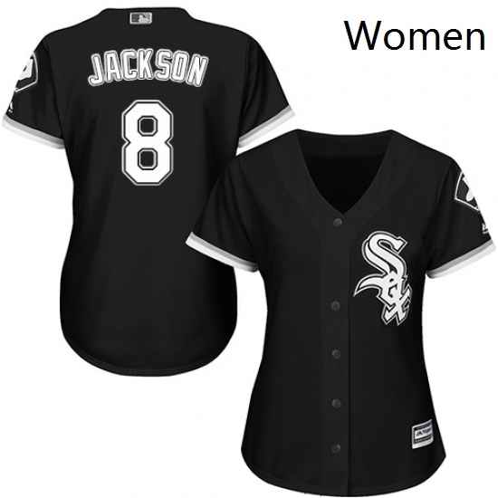 Womens Majestic Chicago White Sox 8 Bo Jackson Authentic Black Alternate Home Cool Base MLB Jersey